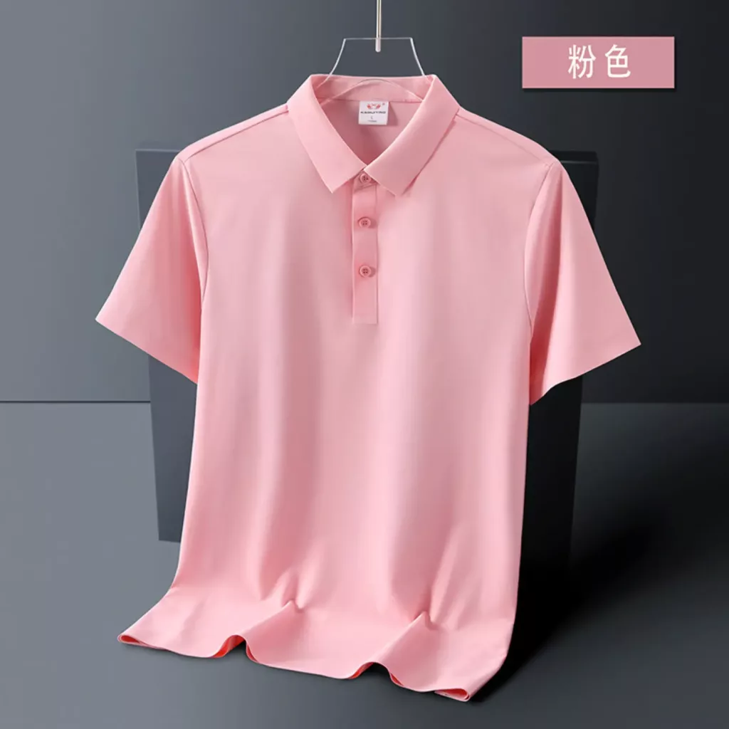 180克速干冰丝凉感抗菌修身纯色翻领POLO - 图片 5