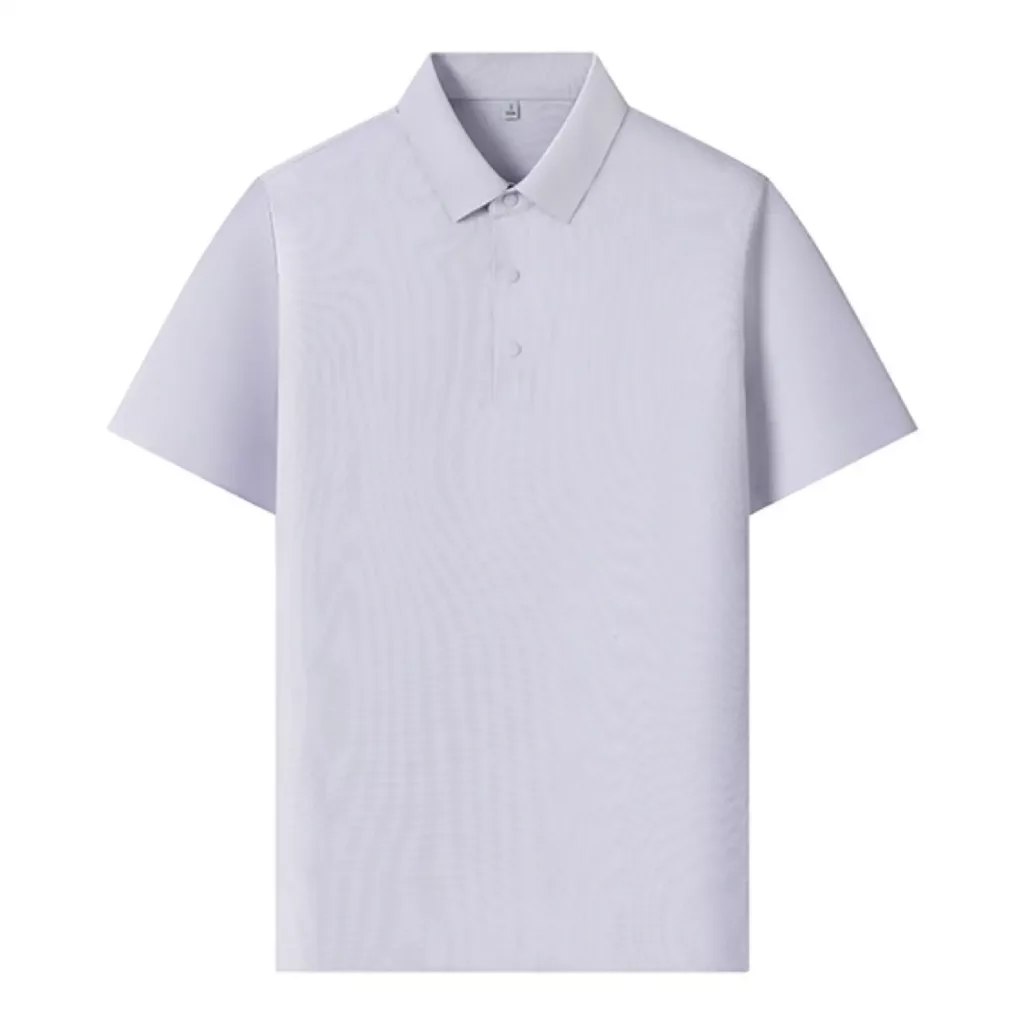 Light lavender short sleeve polo shirt for restaurant staff uniforms