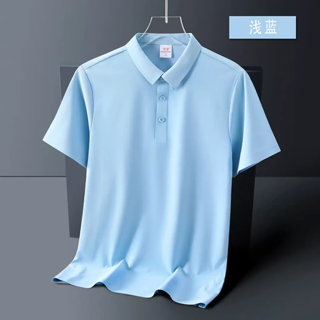 180克速干冰丝凉感抗菌修身纯色翻领POLO - 图片 11