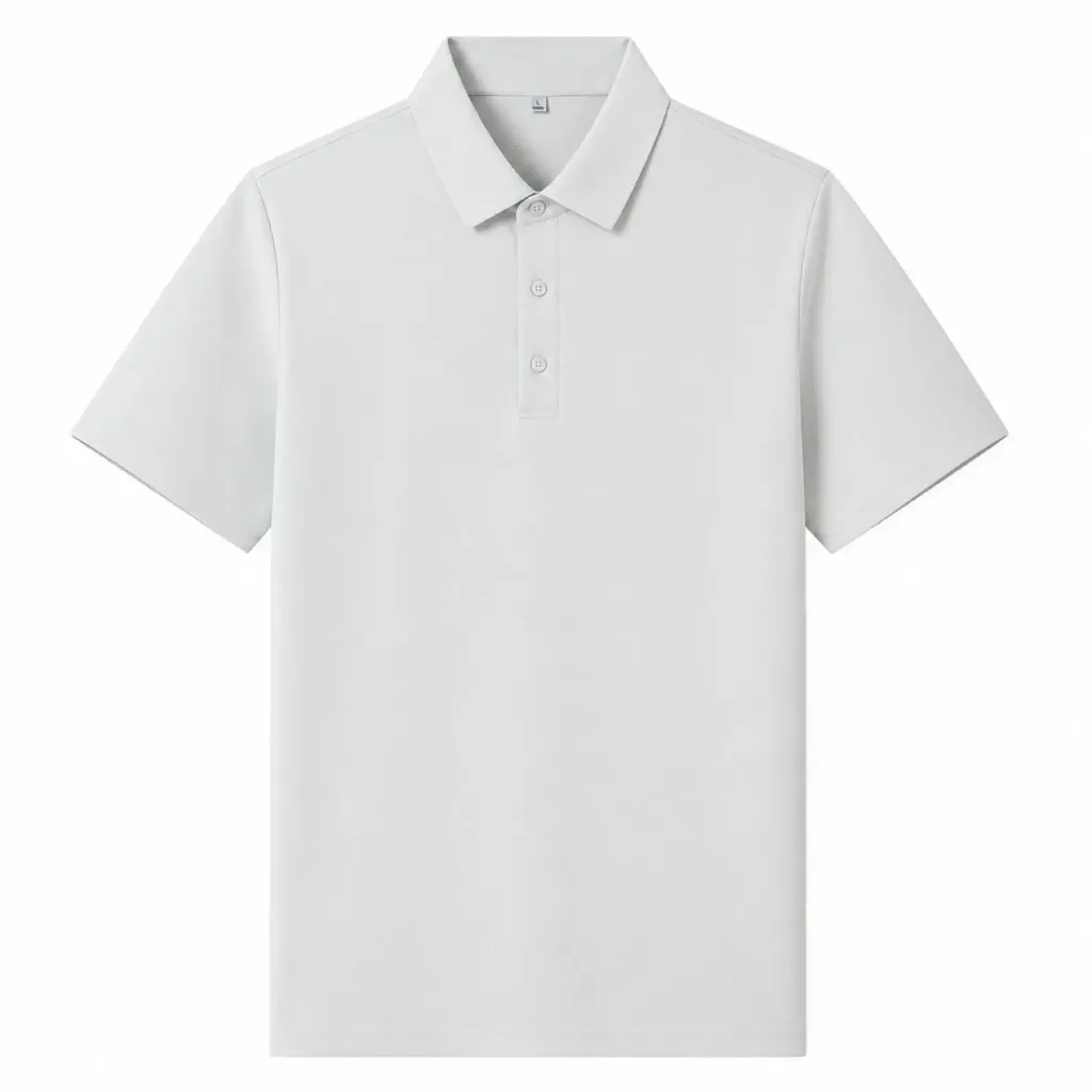 浅鼠尾草灰短袖 Polo 衫，适合餐厅、酒店和服务团队制服