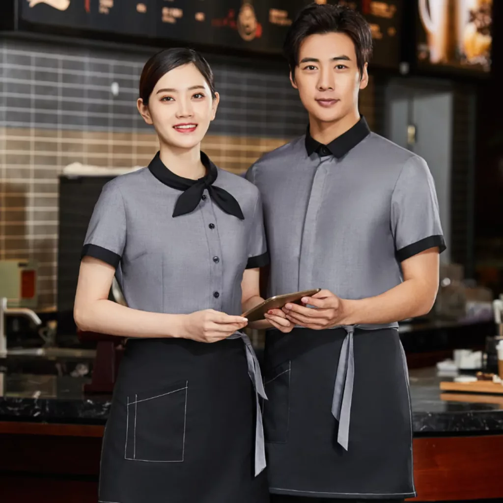服务员工作服女定制衬衫 - 图片 3